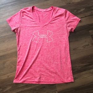 Pink Under Armour workout top